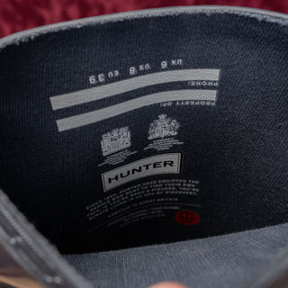 Hunter Women Original Tour Gloss Gray Farm Barn Wellies Rain Rubber Boots 8US EUR39