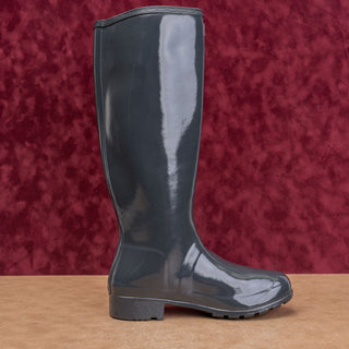Hunter Women Original Tour Gloss Gray Farm Barn Wellies Rain Rubber Boots 8US EUR39