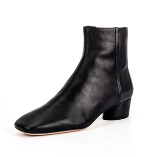 Vince Women Rockville Black Leather Office Ankle Boots sz 7US EUR37