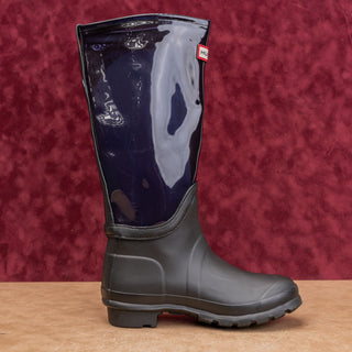 Hunter Unisex Original Clear Black Festival Party Wellies Rain Boots sz 5.5M 6F