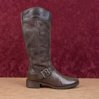 Timberland Women Earthkeepers Bethel Brown leather Buckle Moto Knee Boots sz 7