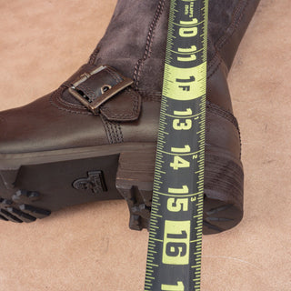 Timberland Women Earthkeepers Bethel Brown leather Buckle Moto Knee Boots sz 7