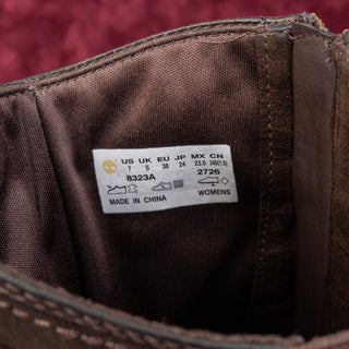 Timberland Women Earthkeepers Bethel Brown leather Buckle Moto Knee Boots sz 7