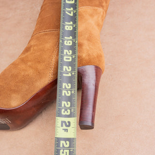 Giuseppe Zanotti Women Brown Suede Fashion Heel Slip-on OTK Boots 9.5US EUR 40