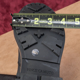 Vince Camuto Women Kensilie Black Leather Zip Fashion Lug OTK Boots 7US EUR 37.5