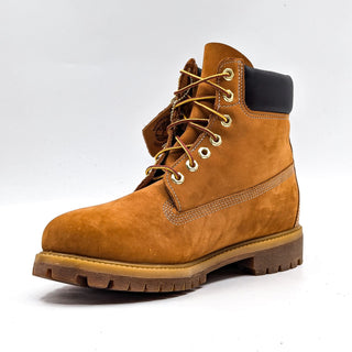 Timberland Men 10061 Wheat Nutbuck Waterproof Leather Ankle Boots Sz 9.5