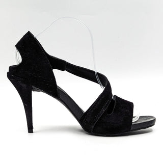 Pedro Garcia Women West Midi Heel Black Suede Sandals sz 12US 42EUR