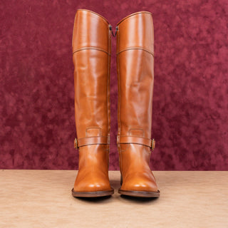 Penelope Chilvers Women Slad Tan Leather Riding Knee Boots sz 7US EUR38