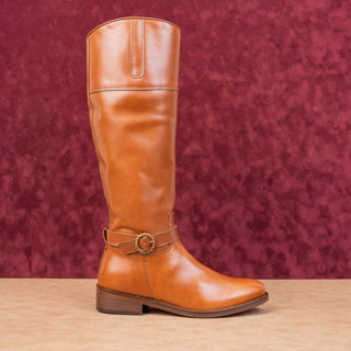 Penelope Chilvers Women Slad Tan Leather Riding Knee Boots sz 7US EUR38