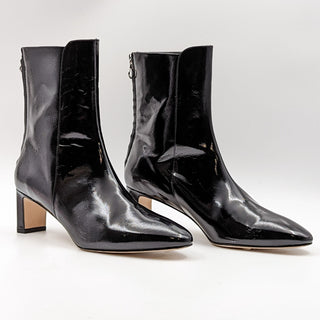 Aeyde Women Donna Black Patent Leather Boots 55mm Heel size 9.5US EUR 40