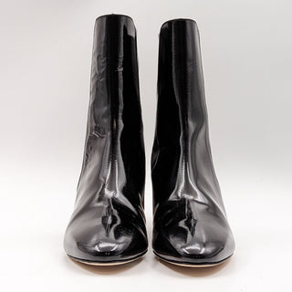 Aeyde Women Donna Black Patent Leather Boots 55mm Heel size 9.5US EUR 40