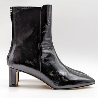 Aeyde Women Donna Black Patent Leather Boots 55mm Heel size 9.5US EUR 40
