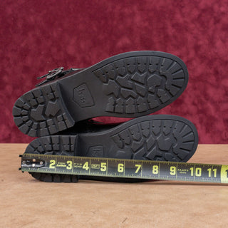 BOC Women Black Black Vegan Leather Moto Biker Boots sz 7.5