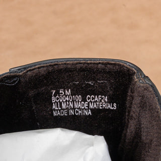 BOC Women Black Black Vegan Leather Moto Biker Boots sz 7.5