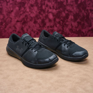 Under Armour Men Zone Lace-up Black Fabric Sneakers Shoes sz 13