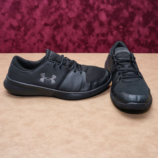Under Armour Men Zone Lace-up Black Fabric Sneakers Shoes sz 13