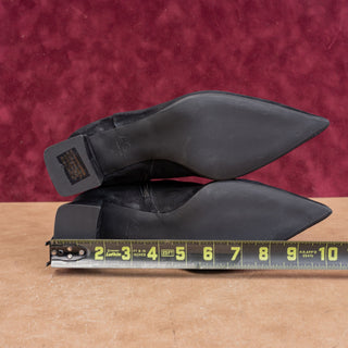 AGL Women Notch Ash Black Suede Pointy Zip Fashion Party Ankle Boots 8US EUR38