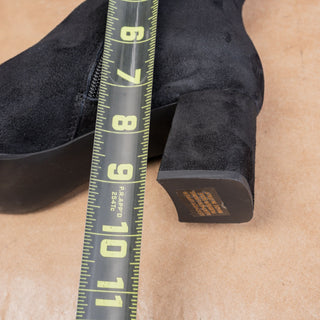AGL Women Notch Ash Black Suede Pointy Zip Fashion Party Ankle Boots 8US EUR38