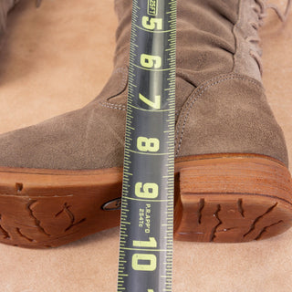 Sofft Women Sharnell Low Taupe Distress Suede Waterproof Back Lace-up Boots sz 6