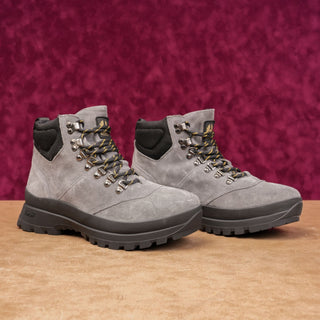 Belstaff England Scramble Boots Mens 9.5 Grey Suede Luxury Vibram Sole