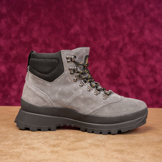 Belstaff England Scramble Boots Mens 9.5 Grey Suede Luxury Vibram Sole