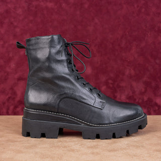 Sam Edelman Garret Black Leather Combat Platform Festival Boots Sz 9