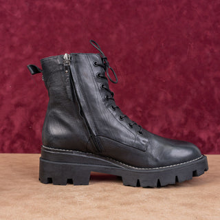 Sam Edelman Garret Black Leather Combat Platform Festival Boots Sz 9