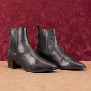 rag&bone Women Rover Chelsea Black Leather Western Ankle Boots sz 5US EUR36