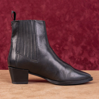 rag&bone Women Rover Chelsea Black Leather Western Ankle Boots sz 5US EUR36