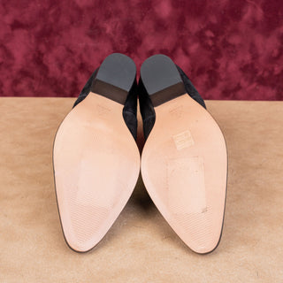 Schutz Women Jaqueline Western Black Suede Pointy Toe Ankle Boots sz 8.5