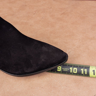 Schutz Women Jaqueline Western Black Suede Pointy Toe Ankle Boots sz 8.5