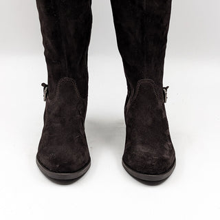 La Canadienne Women Neve Waterproof Dark Brown Suede Buckle Boots Size 6US EUR36