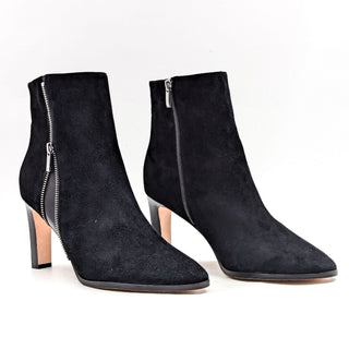 PAIGE Women Cami Zip Black Suede Dress Round Ankle Heel Boots size 11