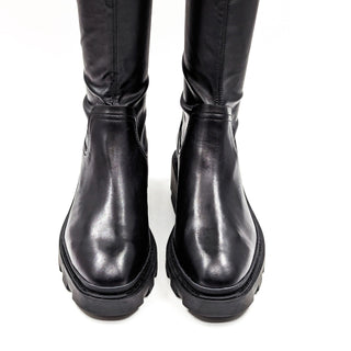 ASH Women Manny Black Vegan Leather Platform Retro Thigh High Boots 9US EUR 39