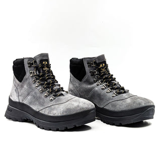 Belstaff England Men Grey Suede Scramble Vibram Hiking Boots size 9.5US