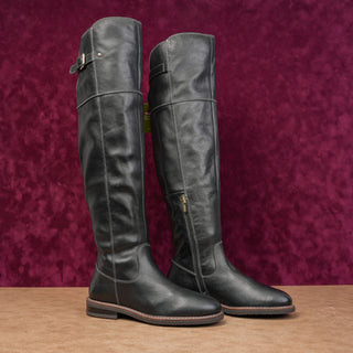 Pikolinos Women Aldaya Black Leather OTK Zip Fashion Comfort Boots Sz 9 EUR39