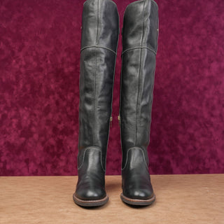 Pikolinos Women Aldaya Black Leather OTK Zip Fashion Comfort Boots Sz 9 EUR39
