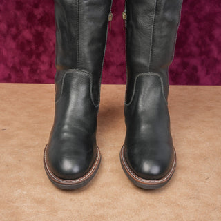 Pikolinos Women Aldaya Black Leather OTK Zip Fashion Comfort Boots Sz 9 EUR39