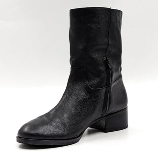 Michael Kors Women Black Leather Office Dressy Almond Toe Boots size 8.5