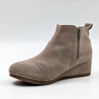 Toms Women Kelsey Sand Wedge Elastic Suede Booties size 5.5