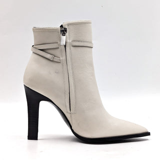 Reiss Women Ada White Leather Dress Office Ankle Boots size 7US EUR 38