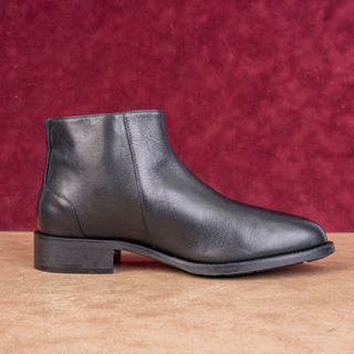 Aquatalia Women Nadie Black Leather Ankle Zip Dressy Office Ankle Boots size 9