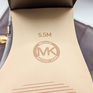 Michael Kors Women Dylyn MK Logo Leather Maroon Knee Boots 5.5