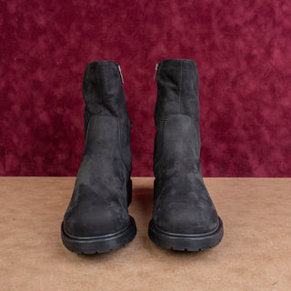 La Canadienne Women Hadley Black Leather Moto Waterproof Fashion Zip Boots sz 11