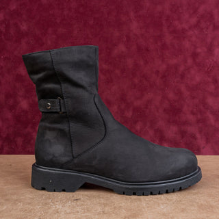 La Canadienne Women Hadley Black Leather Moto Waterproof Fashion Zip Boots sz 11