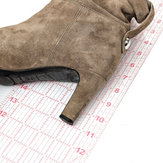 Karen Millen Women Stud Taupe Suede Back Slouch Boots size 9.5US EUR 40