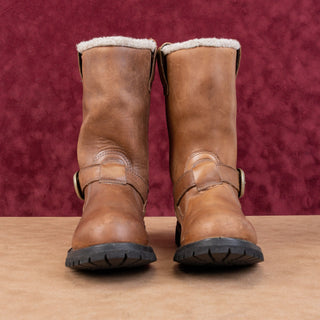 Timberland Women Nellie Moto BIker Faux Fur Lined Lug Boots sz 6.5