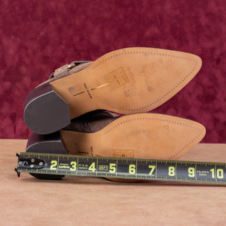 Dolce Vita Women Kenzen Dark Brown Suede Harness Pointy Toe Ankle Boots sz 5.5