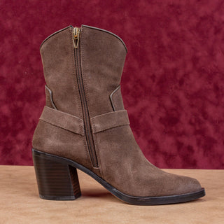 Dolce Vita Women Kenzen Dark Brown Suede Harness Pointy Toe Ankle Boots sz 5.5