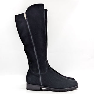 La Canadienne Women Susan Black Suede Zip Waterproof Dual Zip Knee Boots sz 9.5